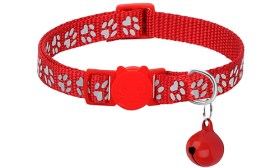 Collar para Gato Separable Reflectante con Estampado de Huellas