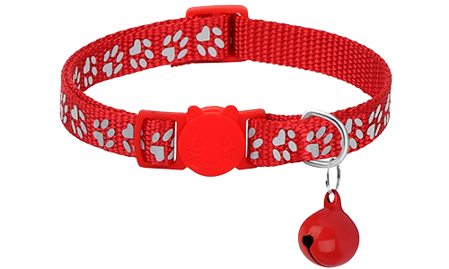 Collar para Gato Separable Reflectante con Estampado de Huellas Collar para Gato Separable Reflectante con Estampado de Huellas