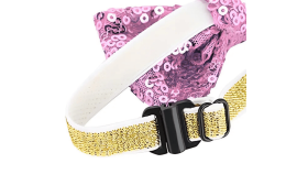 Collar con Pajarita de Lentejuelas para Gatos y Perros pequeños