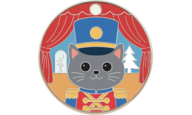 Placa para Gato "Meowcracker" Grabada