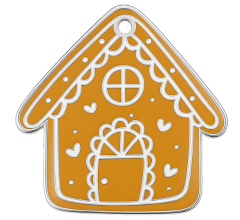 Placa para Gato de Casita de Jengibre Grabada