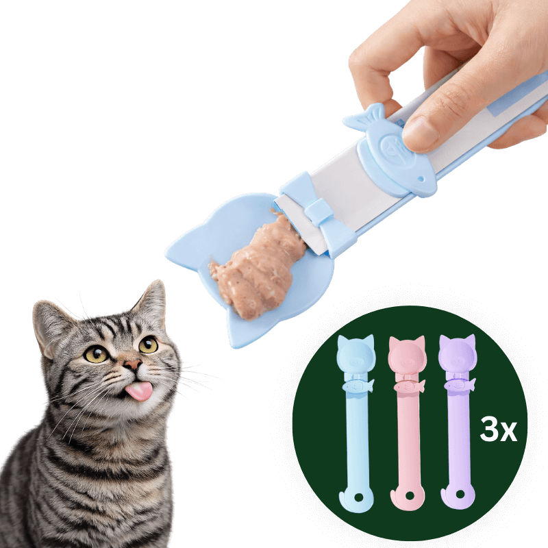Pack de 3 cucharas exprimibles para snacks de gato – Dispensadores para snacks lamibles y purés